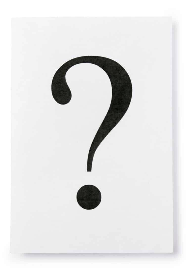 Startseite question mark